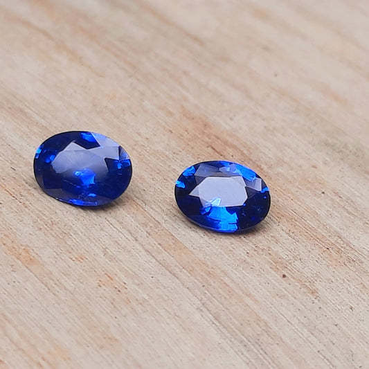 Pair of Natural Ceylon Blue Sapphires