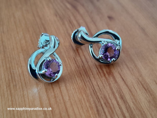 Sterling Silver Earring with Amethyst