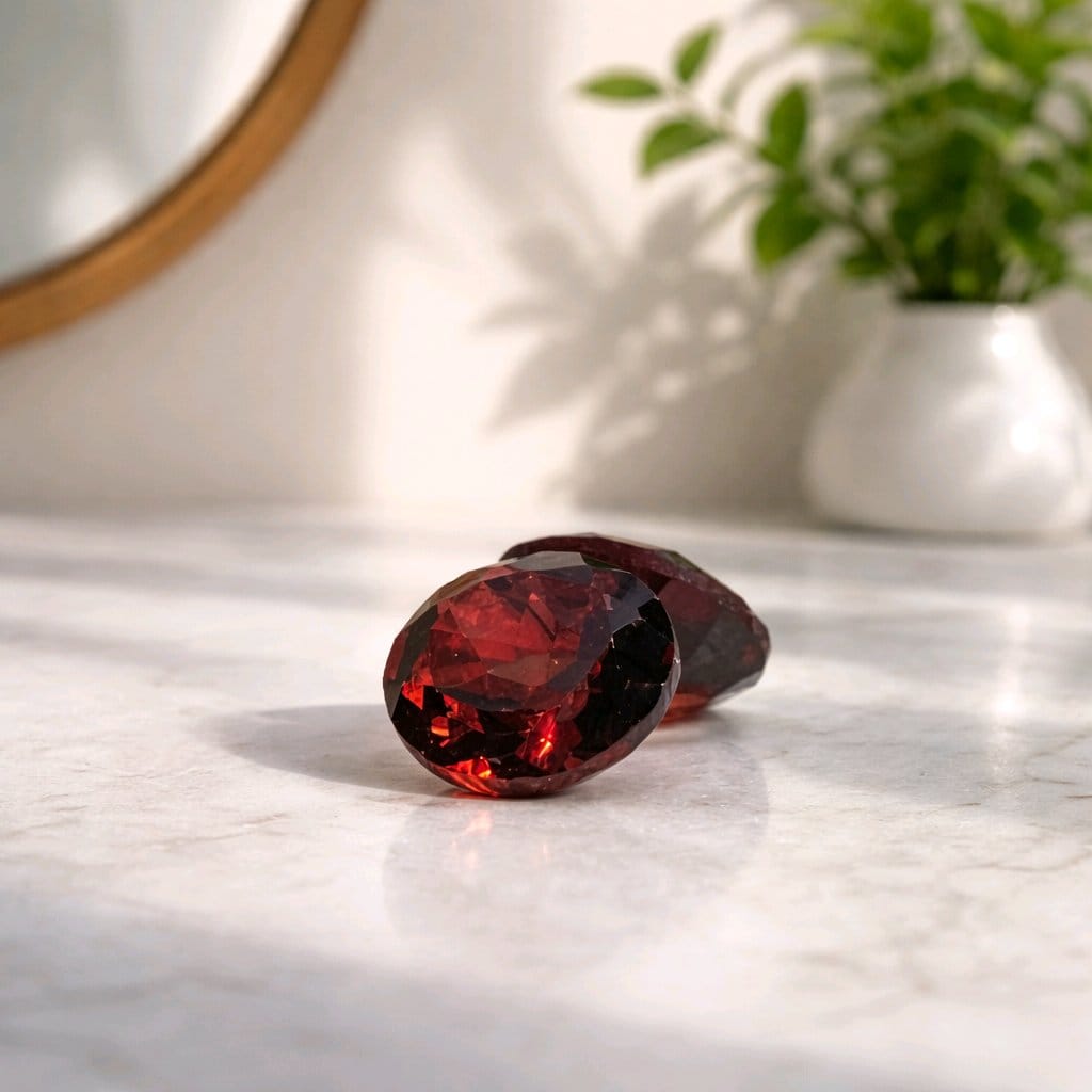 Natural Rhodolite Garnet (Pair)