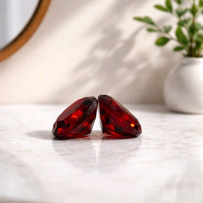 Natural Rhodolite Garnet (Pair)