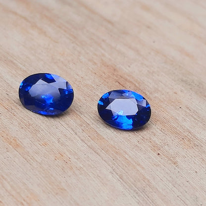 Pair of Natural Ceylon Blue Sapphires