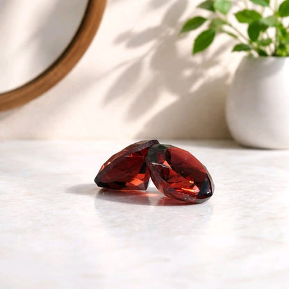 Natural Rhodolite Garnet (Pair)
