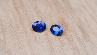 Pair of Natural Ceylon Blue Sapphires
