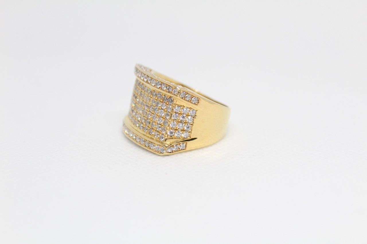 Sterling Silver Ring (Gold Plated) with Natural Zircon
