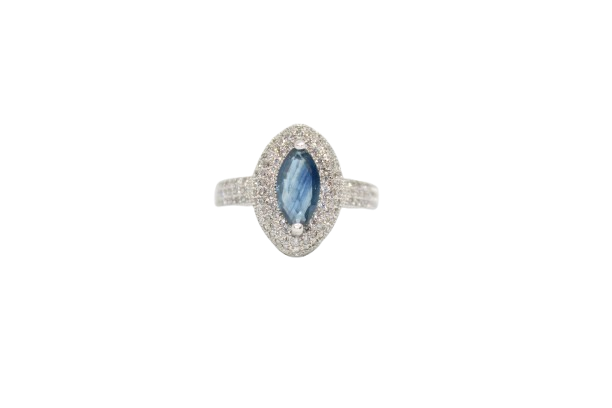 Sterling Silver Jewellery set with Natural Ceylon Blue Sapphires (1-Carat each)